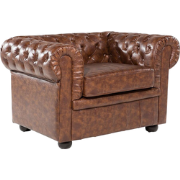CHESTERFIELD - Chesterfield fauteuil - Goudbruin - Kunstleer