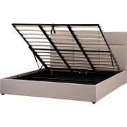 LAGORD - Bed met opbergruimte - Taupe - 180 x 200 cm - Polyester