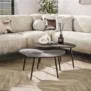 Hoyz Collection - Salontafel Brown Ray Metal Leaf - Brons Donkerbruin ...