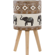 ACHILIO - Plantenbak - Donkerbruin - 30 cm - Magnesiumoxide