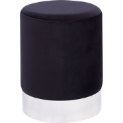 BRIGITTE - Poef - Zwart - Fluweel
