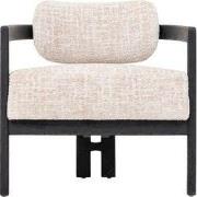 MUST Living Lounge chair Kelly black,75x73x73 cm, luxor sand
