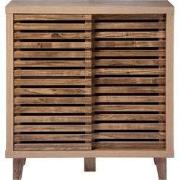 Dressoir met 2 schuifdeuren en open latten L80 cm - LIAM