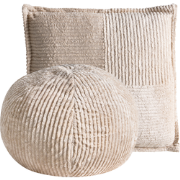 MARANTA - Sierkussen set van 2 - Lichtbeige  - Corduroy