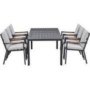 Garden Impressions Kasper tuinset stapelbaar 7-delig - donker grijs