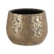 Clemente pot round gold - h13xd16,5cm