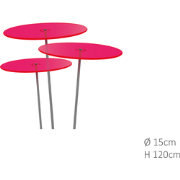 3 stuks! Zonnevangers Rood-Roze (kleur fuchsia) medium 120x15 cm Cazad...