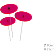 3 stuks! Zonnevangers Rood-Roze (kleur fuchsia) klein 25x8 cm Cazador ...