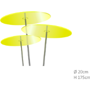 3 stuks! Zonnevangers Citroen geel groot 175x20 cm Cazador Del Sol