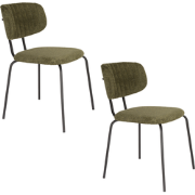 Housecraft Living Jaze Eetkamerstoelen Groen - Set van 2