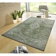 Vintage Laagpolig vloerkleed - Gloria - Groen - 200 X 290 CM