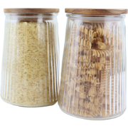 OTIX Voorraadpotten - Glas - met Deksel - Snoeppotten - Set van 2 -  V...