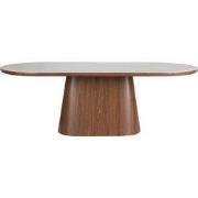 Housecraft Living Almira Eettafel Ovaal 200 cm Hout Wit/ Bruin donker
