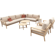 Mare loungeset xl teak/multi natural