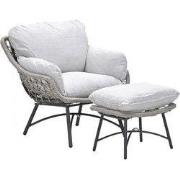 Logan Fauteuil Voetenbank Valley Sand