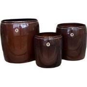 Pot met rand Bruin L 30x32cm