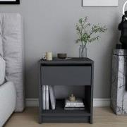 Modern Nachtkastje met lade Antraciet Melamine Sheridan
