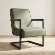 Industriële fauteuil groen eco-leer Tiger