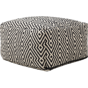 MUKKI  - Poef - Zwart - 50 cm - Katoen