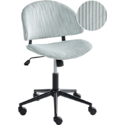 KIANA - Bureaustoel - Lichtblauw - Corduroy