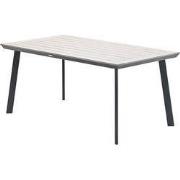 Vigo tafel - 160x90 cm - carbon black - light teak Vironwood