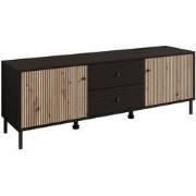 Meubella - TV-Meubel Charles - Zwart eiken - 157 cm