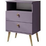 Meubella - Nachtkastje Hidde - Paars - 50 cm