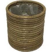 Pot Rond Streep Grey - 14x14 cm