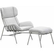 Garden Impressions Fresno loungestoel incl. voetenbank - taupe