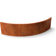 Fronta Keerwanden cortenstaal buitenbocht L150 x B150 x H20 cm