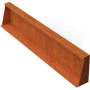 Fronta Keerwanden cortenstaal recht stuk L100 x B10 x H20 cm