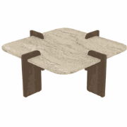 Vierkant Salontafel met afgeronde randen L90 cm LUMA