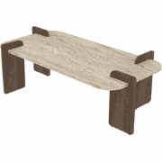 Tafel met afgerond tafelblad L120 cm - ÉLIA