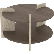 Ronde salontafel met dubbel blad Ø70 cm - MILO