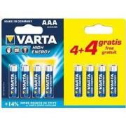 Batterij Varta AAA 8 stuks