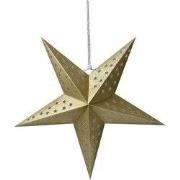 Clayre & Eef Hangende ster 45x15x45 cm Goudkleurig Papier