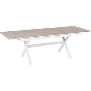 FANES - Eettafel uitschuifbaar - Wit - 184/244 x 90 - Aluminium