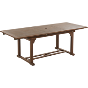 AMANTEA - Tuintafel - Donkerbruin - 90x160/220 cm - Acaciahout