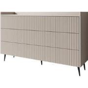 Meubella - Asty - Ladekast met 6 lades - Beige - 150x41x92 cm