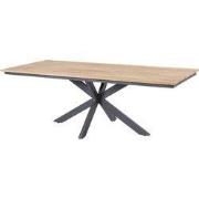 Minerva tafelframe Antracite met tafelblad Teak 220 x 95 cm