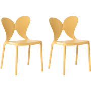 LARISSA - Tuinstoel set van 2 - Geel - Kunststof