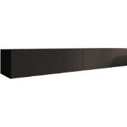 Meubella - TV-Meubel Palm - Mat zwart - 200 cm