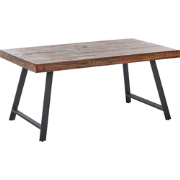 WARTON - Eettafel - Donkerbruin - 160 x 90 cm - Grenenhout