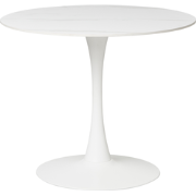 BOCA  - Ronde eettafel - Wit marmer - 90 cm - Gesinterde steen