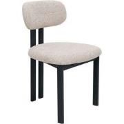 Eetkamerstoel Beige/Zwart - 51x53x81cm - Noor - Set van 2