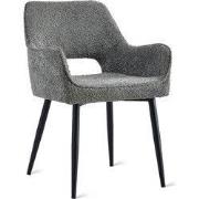 Eetkamerstoel Ray - Antraciet - 80 cm x 50 cm x 61 cm - Materiaal