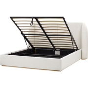 MONESTIER - Tweepersoonsbed - Wit - 160 x 200 cm - Polyester