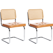 ETHETE - Eetkamerstoel set van 2 - Goudbruin - Kunstleer