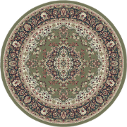 Nain Klassiek Medaillon - Rond - Laagpolig Oosters Vloerkleed - Vintag...