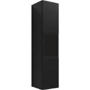 Meubella - Vitrinekast Bonzo - Mat Zwart - 30 cm